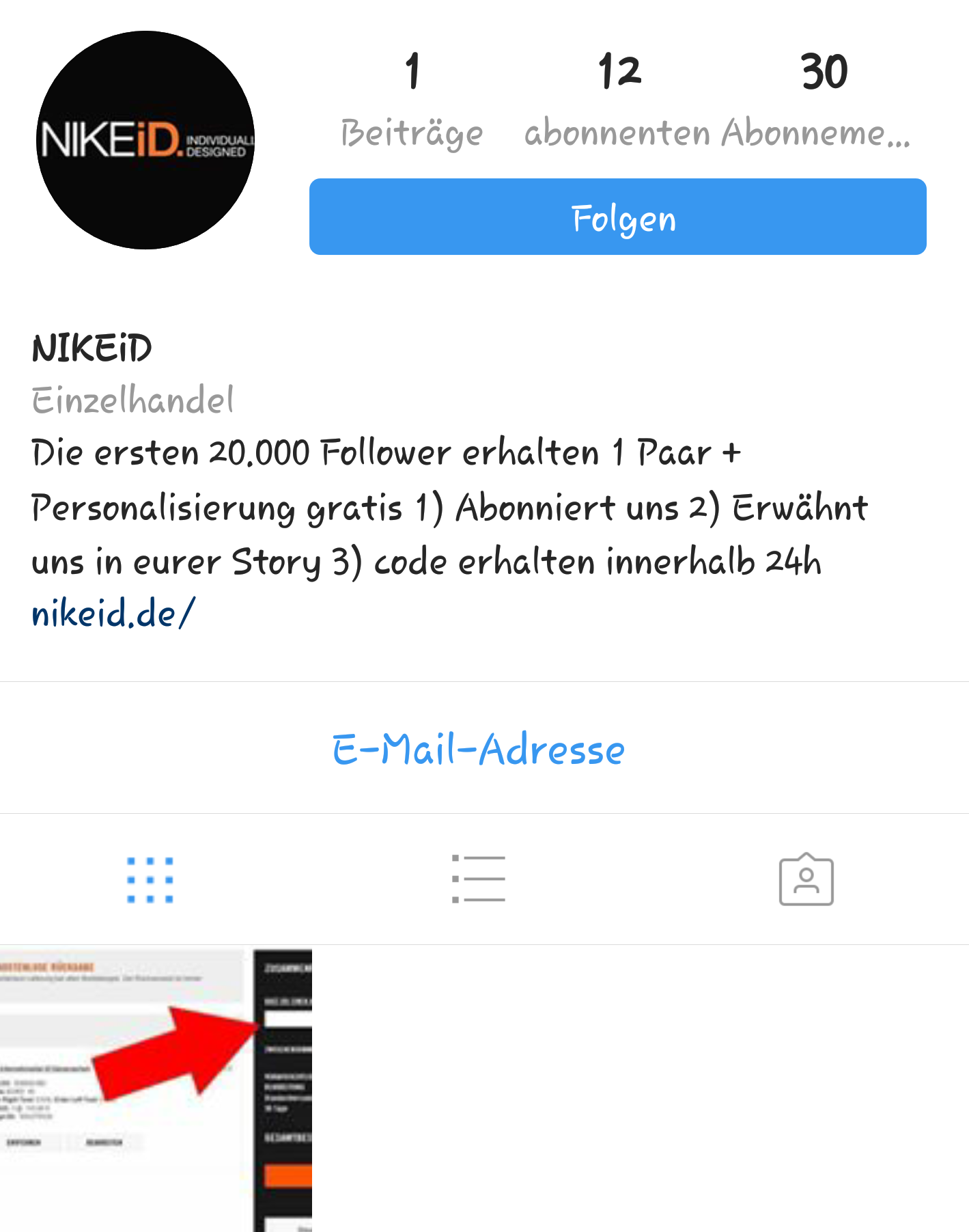 Morse code Dragende cirkel Anoi Achtung, Nike-Gutschein auf Instagram ist ein Fake! - Anti-Spam Info